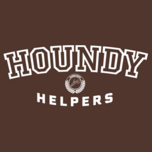 Go Team Houndy Helpers hoodie - chestnut brown Design