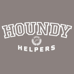 Go Team Houndy Helpers hoodie - faded grey (women's) Design